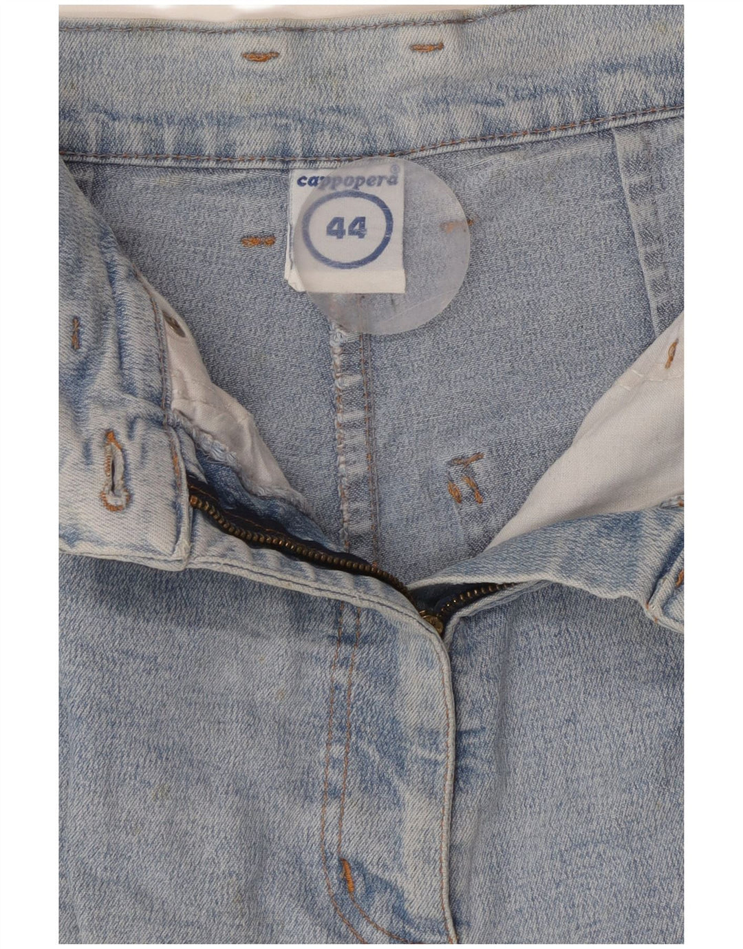 CAPPOPERA Damen High Waist Tapered Jeans IT 44 Medium W26 L26 Blaue Baumwolle