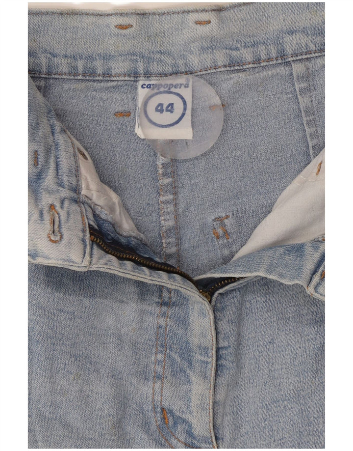 CAPPOPERA Damen High Waist Tapered Jeans IT 44 Medium W26 L26 Blaue Baumwolle