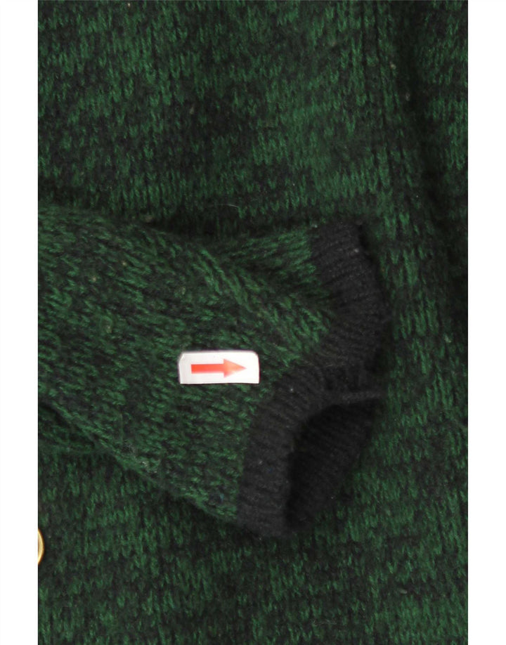 Dralon Herren-Cardigan-Pullover IT 50 Mittelgrün meliert