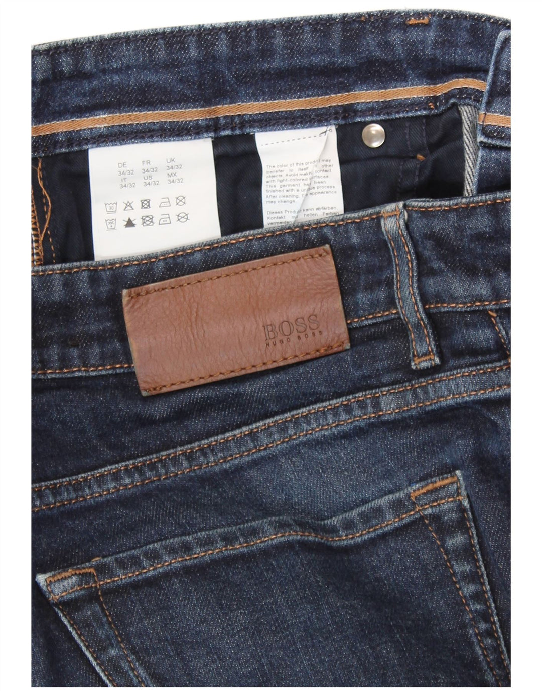 HUGO BOSS Herren Slim Jeans W34 L32 Marineblau