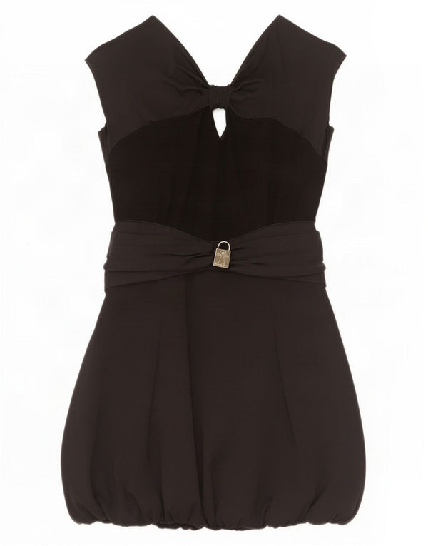Elisabetta Franchi Womens Sleeveless Bubble Dress UK 12 Medium Black Silk