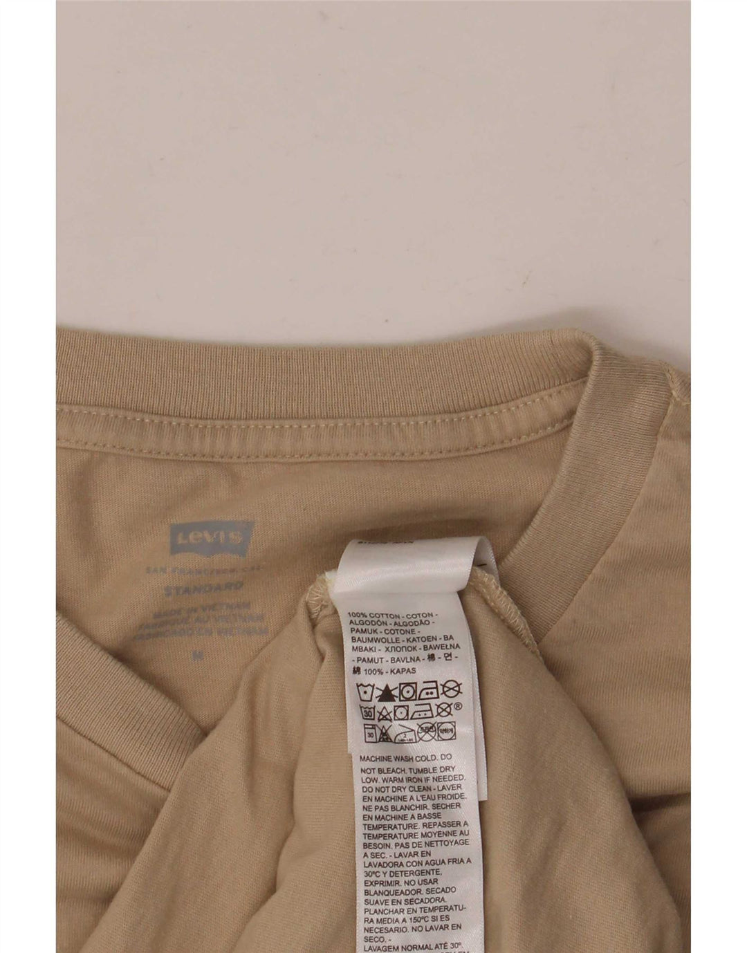 Levi's Herren-T-Shirt mit Standard-Passform, mittelbeigefarbener Baumwolle