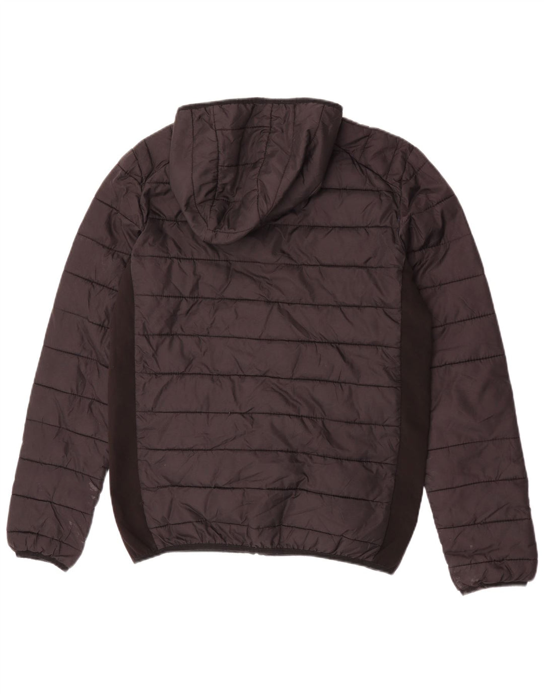 Ellesse Herren-Jacke mit Kapuze, gepolstert, Größe S, UK 36, aus schwarzem Nylon