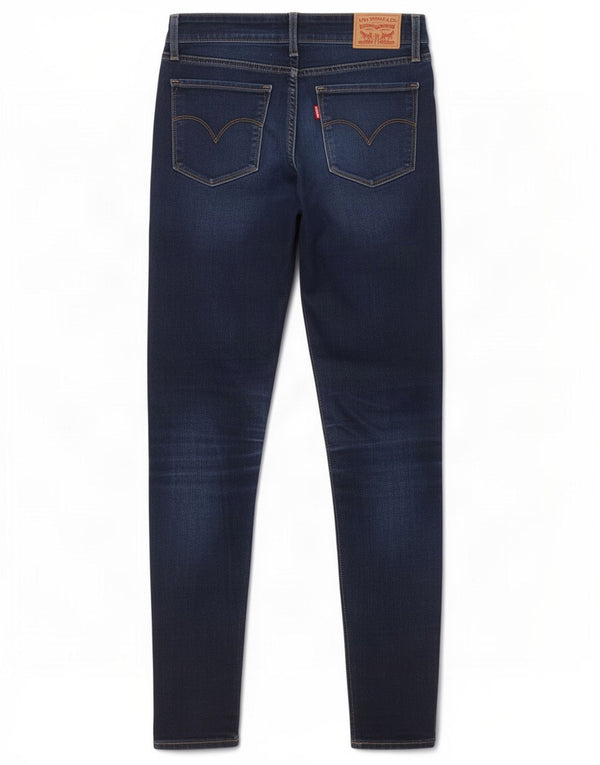 Levi's Damen 711 Skinny Jeans W26 L30 Marineblaue Baumwolle