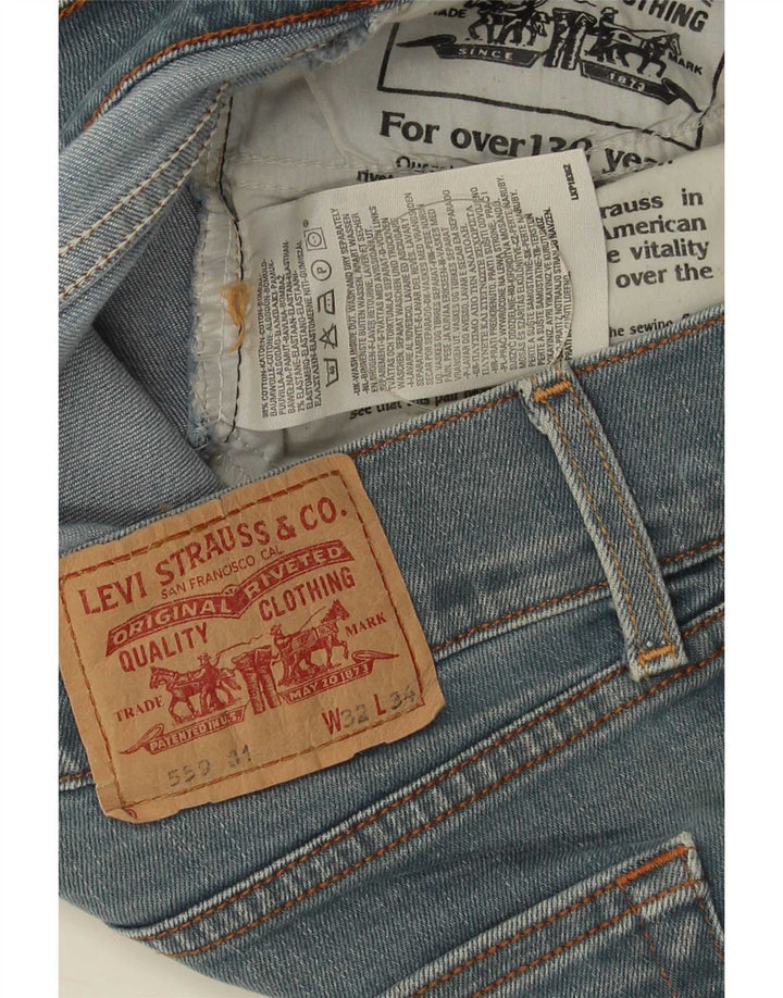 Levi's Damen 559 Distressed Denim Shorts W32 Große blaue Baumwolle