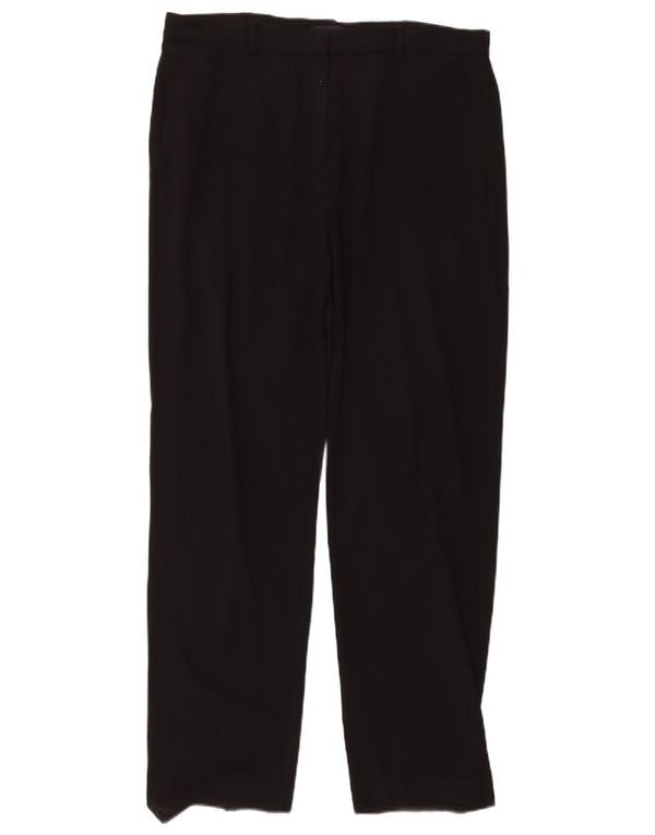 Marks & Spencer Damen Gerade Chinohose UK 16 Large W34 L30 Schwarz