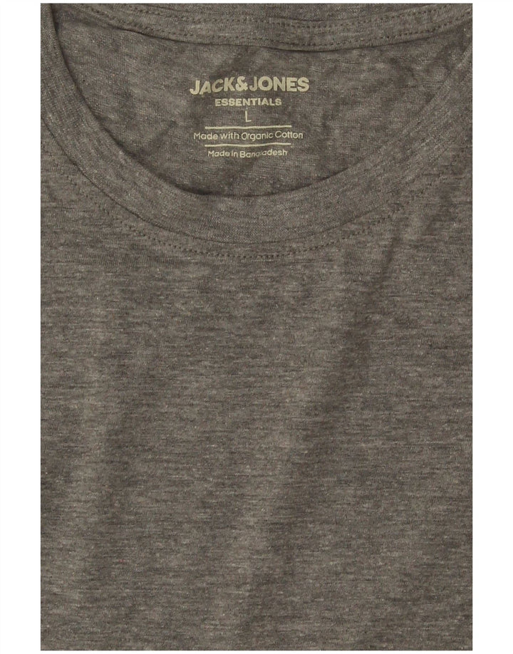 Jack & Jones Herren T-Shirt Top Large Grau Baumwolle