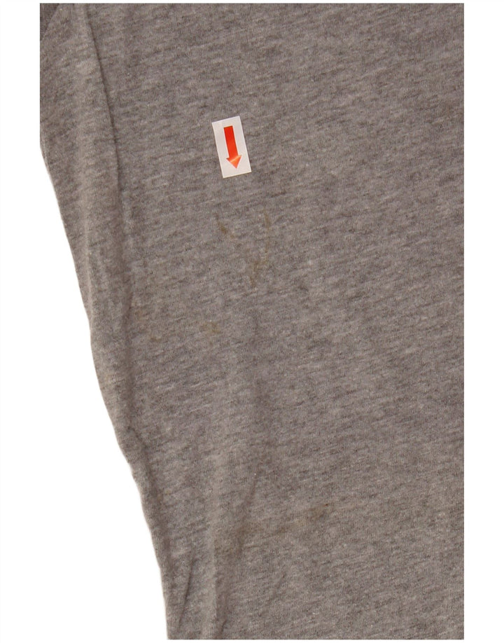 Izod Herren-T-Shirt-Oberteil aus mittelgrau gesprenkelter Baumwolle