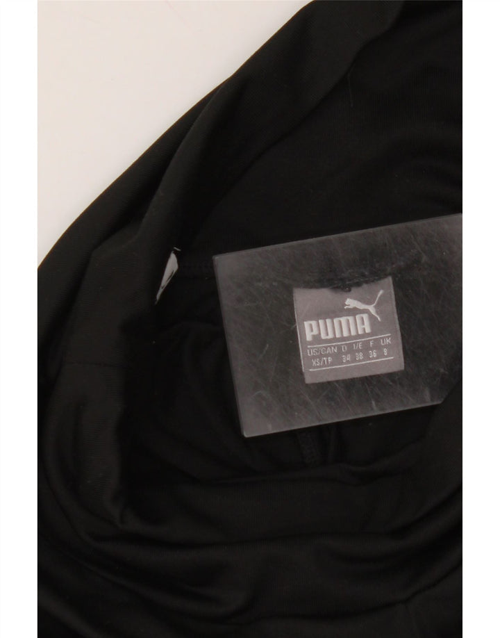 PUMA Damen Graphic Leggings UK 8 Small Schwarz Colourblock