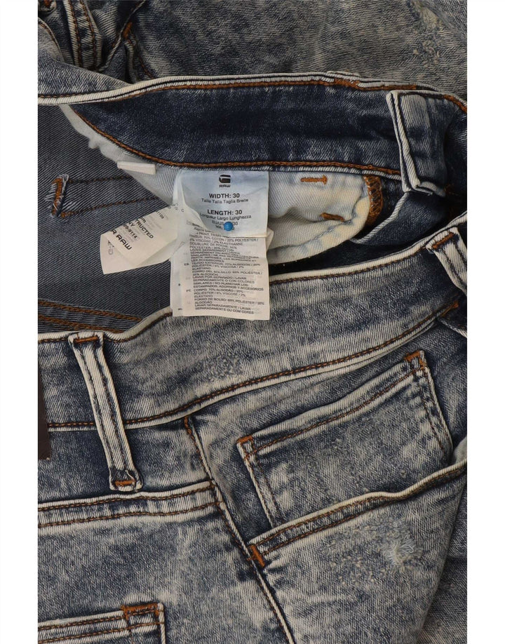 G-Star Herren Slim Jeans W30 L30 Blaue Baumwolle