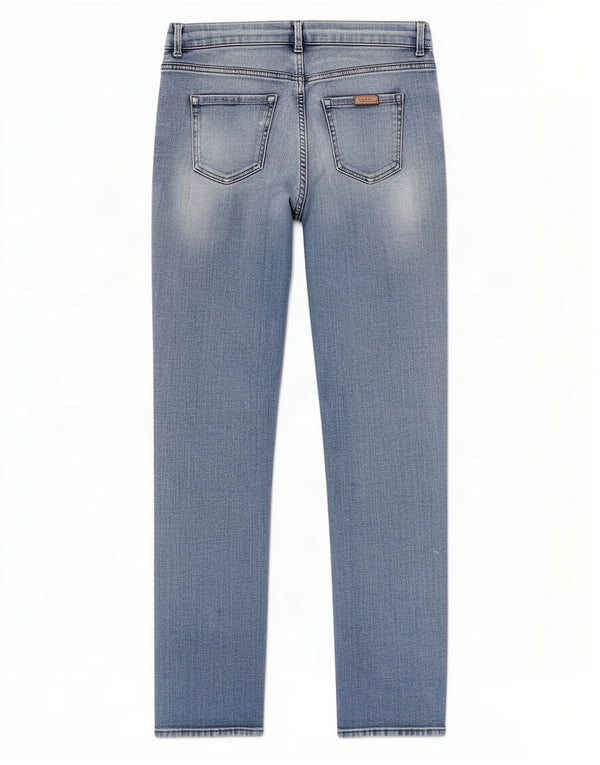 Marks & Spencer Damen Slim Jeans UK 10 Small W28 L30 Blaue Baumwolle