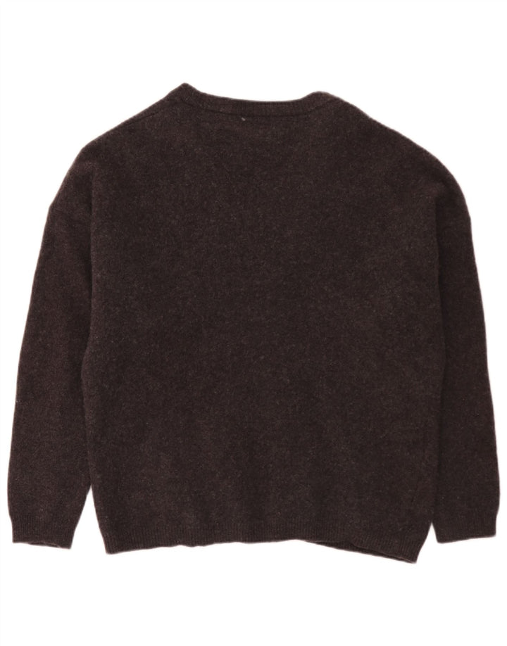 Sisley Herren-Strickjacke, groß, graue Schurwolle