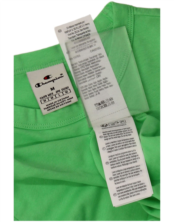Champion Damen Top Langarm UK 12 Mittelgrüne Baumwolle