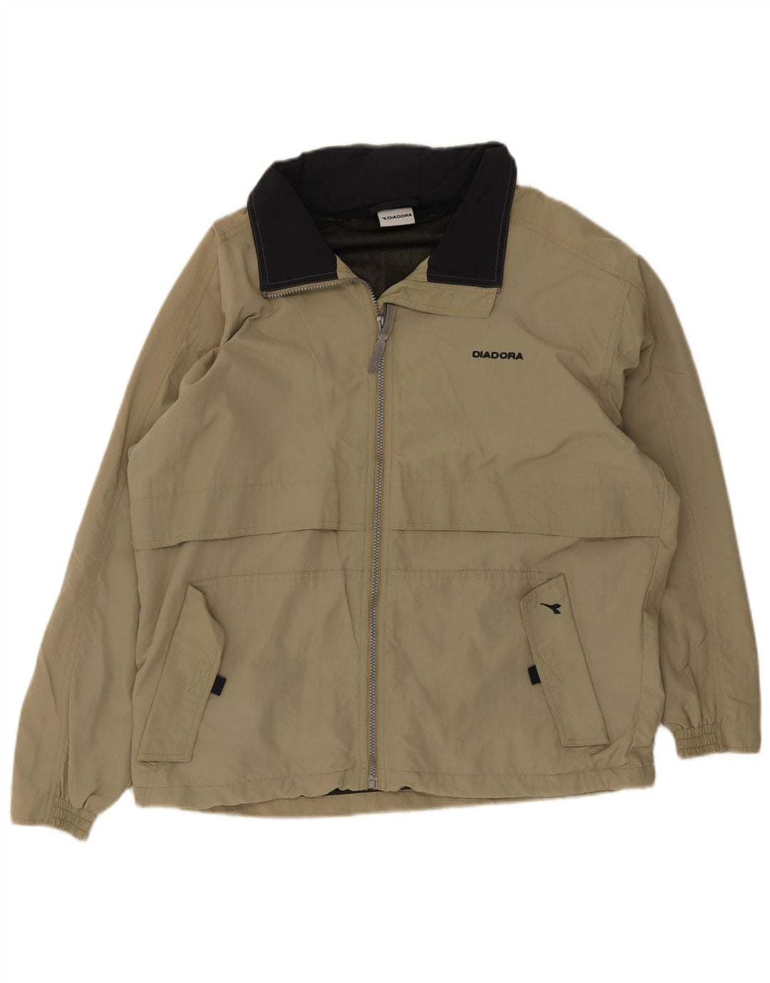 Diadora Herren Regenjacke UK 36 Small Khaki Polyamid