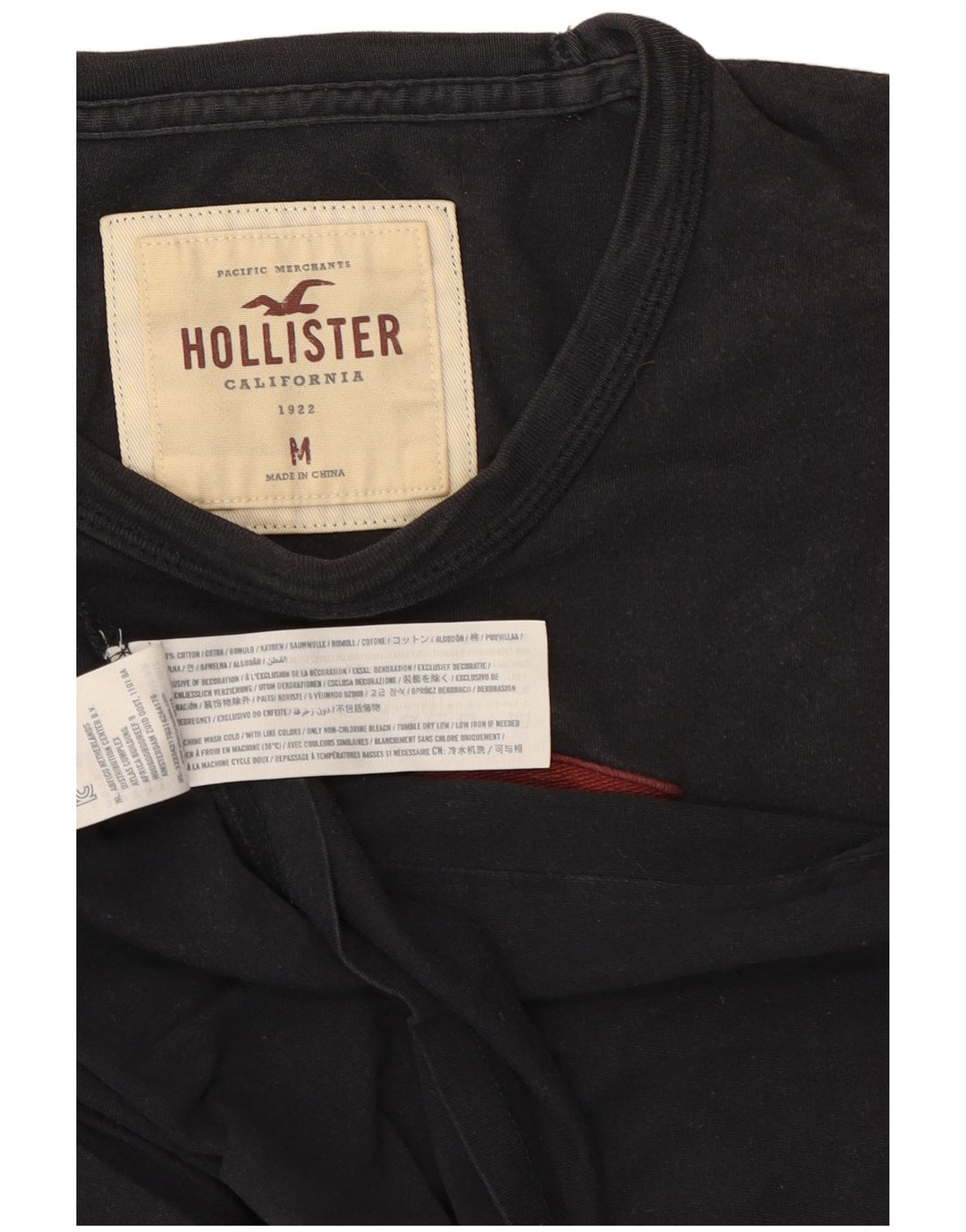 Hollister Herren-T-Shirt mit Grafik, mittlere Marineblau-Baumwolle