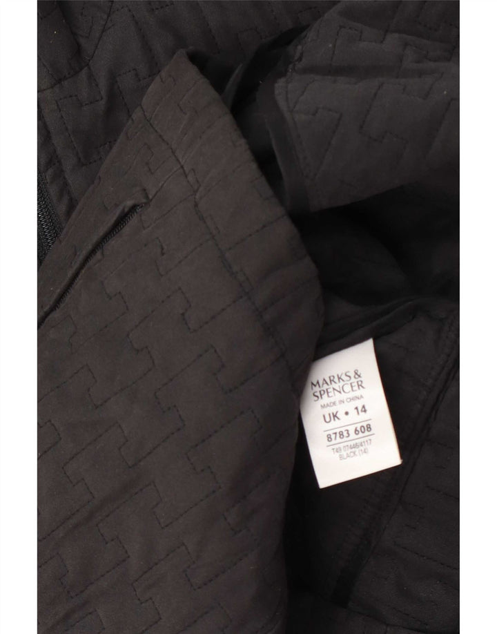 Marks & Spencer Damen Steppjacke UK 14 Mittelgraues Polyester