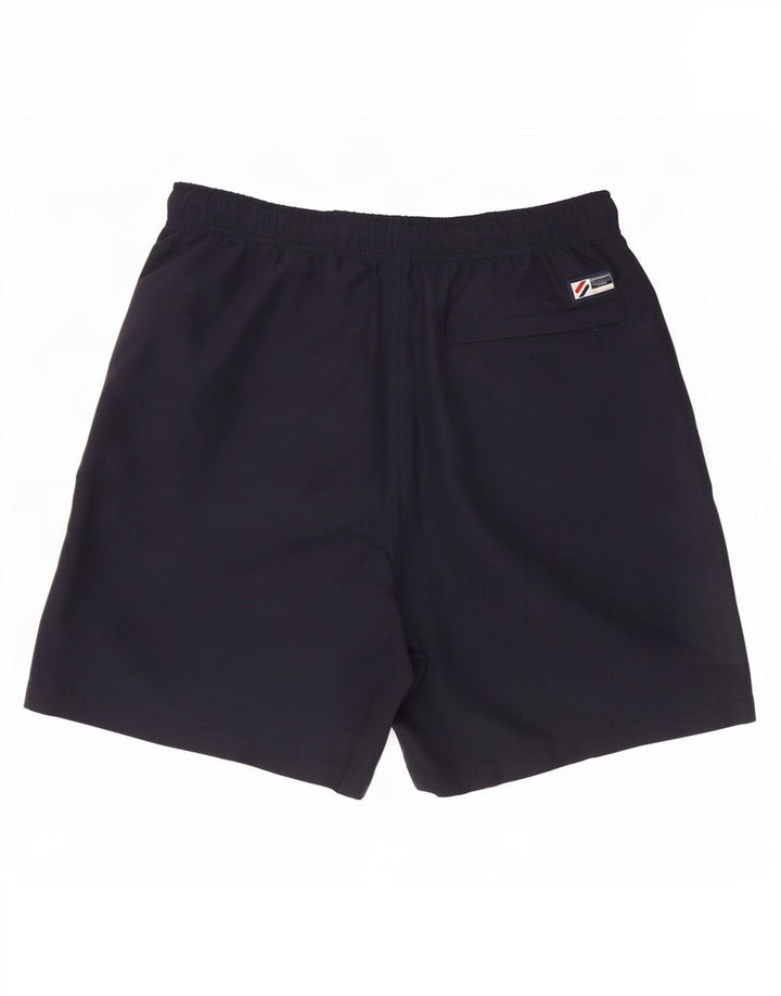 Superdry Herren-Badeshorts mit Grafik, Größe S, Marineblau, Polyester
