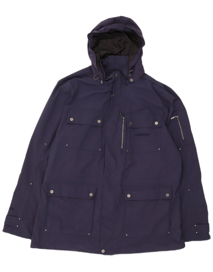 Schöffel Herren-Utility-Jacke mit Kapuze, UK 48 4XL, Marineblau