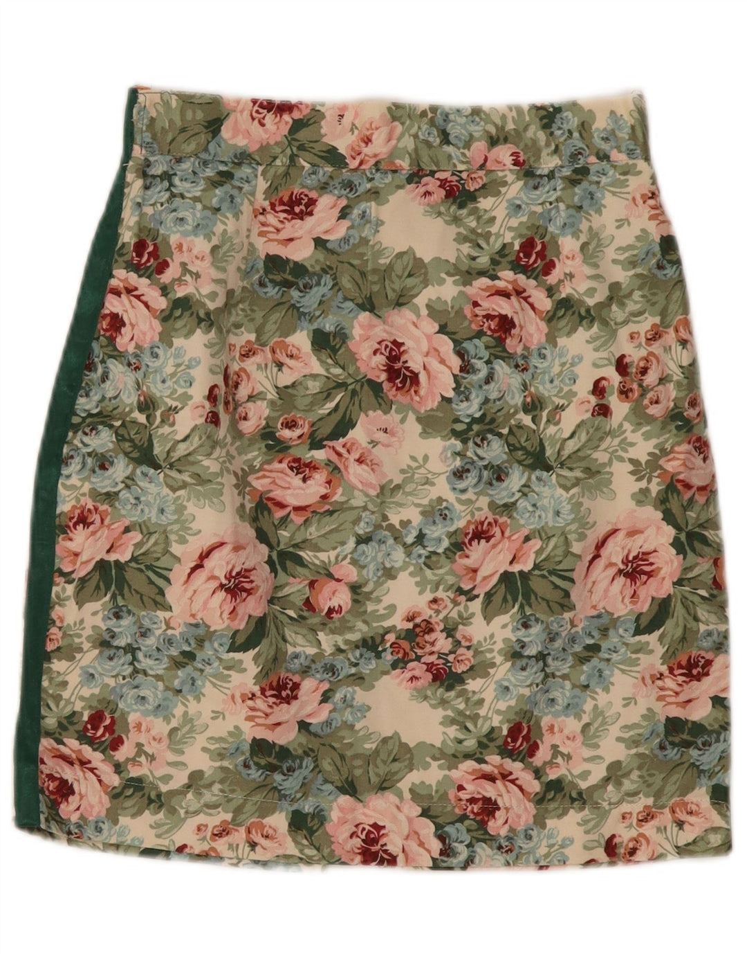 Vintage Damen Minirock Klein W26 Bunt geblümt