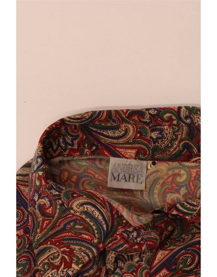 Andrea Mare Damen-Hemdbluse in Übergröße, Größe 46, groß, mehrfarbig, Paisleymuster