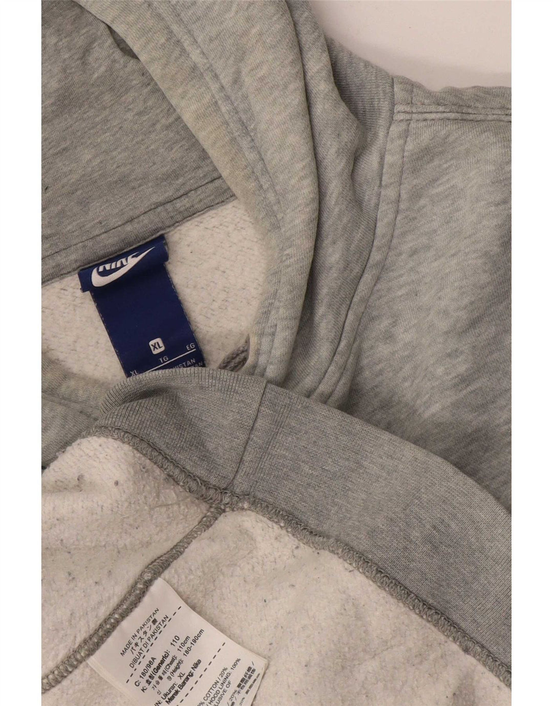 Nike Herren Hoodie Pullover XL Grau Baumwolle