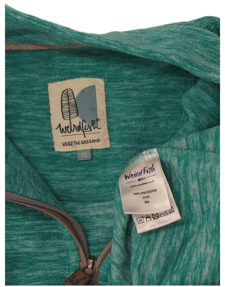 Weird Fish Damen-Fleecepullover in Übergröße, Gr. 10, Größe S, Grün, Polyester