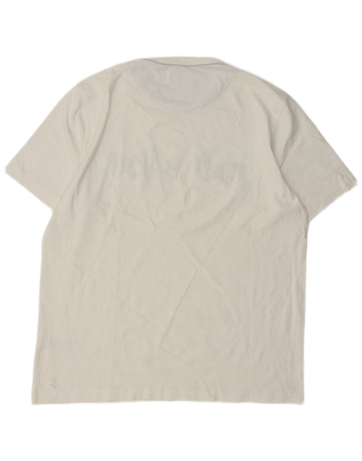 Ted Baker Herren-T-Shirt mit Grafik, Größe 5 XL, weiße Baumwolle