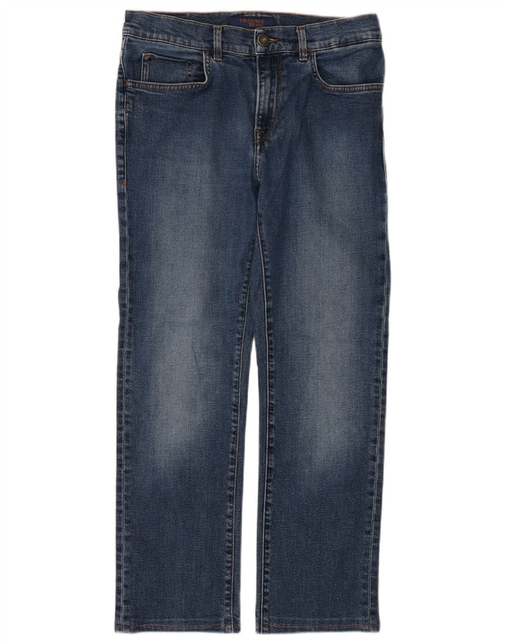 TRUSSARDI Damen Straight Jeans W31 L28 Blau