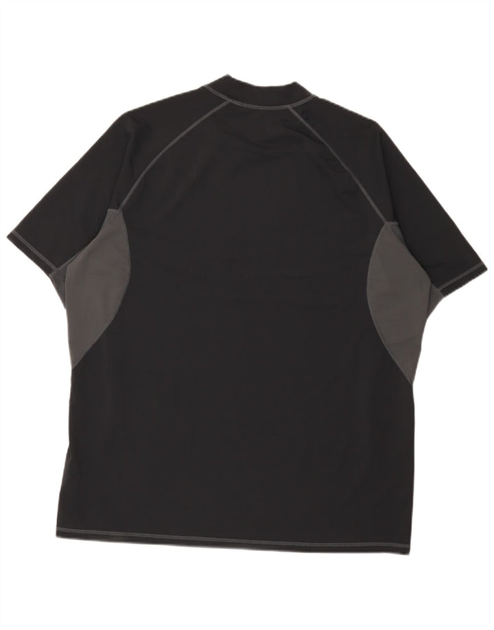 Mountain Warehouse Herren-T-Shirt-Oberteil XL, schwarzes Colourblock-Nylon