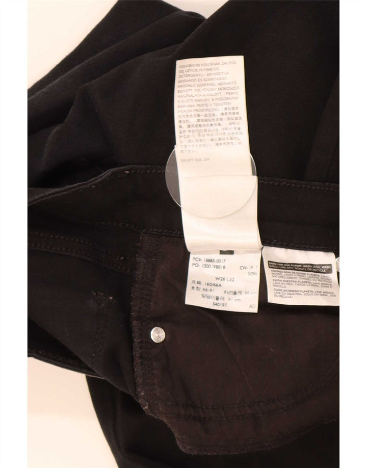 Levi's Damen 715 Bootcut Jeans W26 L32 Schwarze Baumwolle