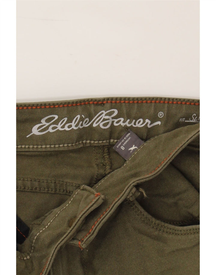 EDDIE BAUER Womens Slightly Curvy Straight Jeans US 8 Medium W30 L29 Khaki Vintage Eddie Bauer and Second-Hand Eddie Bauer from Messina Hembry 