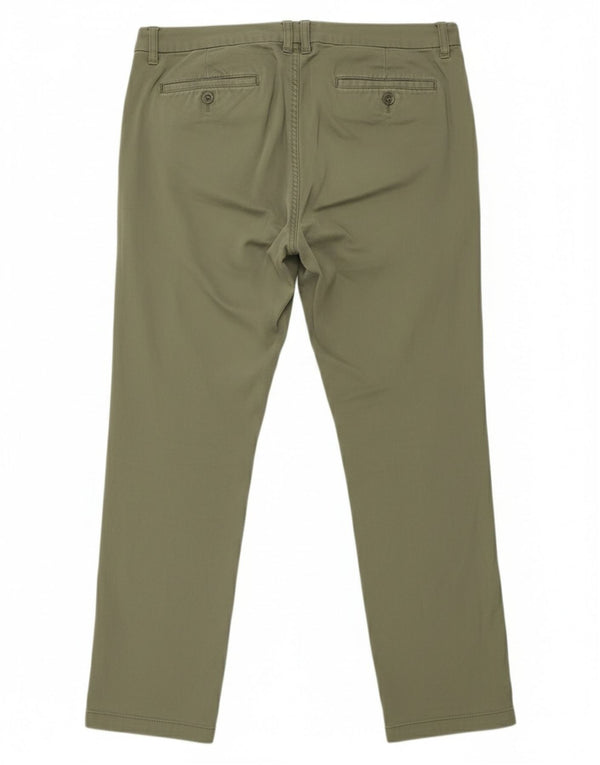 Joules Slim Chino-Hose für Damen, UK 14, Größe L, W34, L28, Grün, Baumwolle