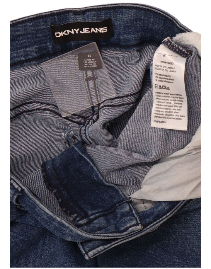DKNY Damen Jeansshorts US 8 Medium W28 Marineblaue Baumwolle