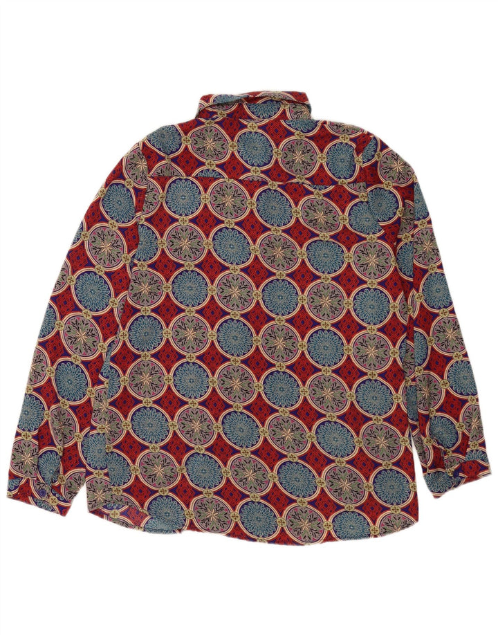 Exibit Damen-Hemdbluse, UK 14, groß, mehrfarbig, geometrisch, Polyester