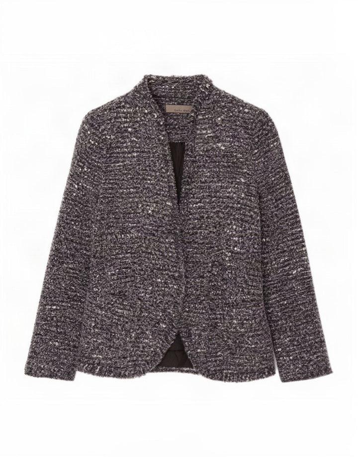 Zara Damen-Blazerjacke, Gr. 8, Marineblau meliert