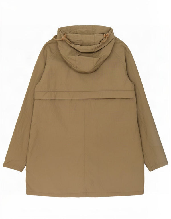 Marks & Spencer Damen-Regenmantel mit Kapuze, UK 14, mittlere Khaki-Baumwolle
