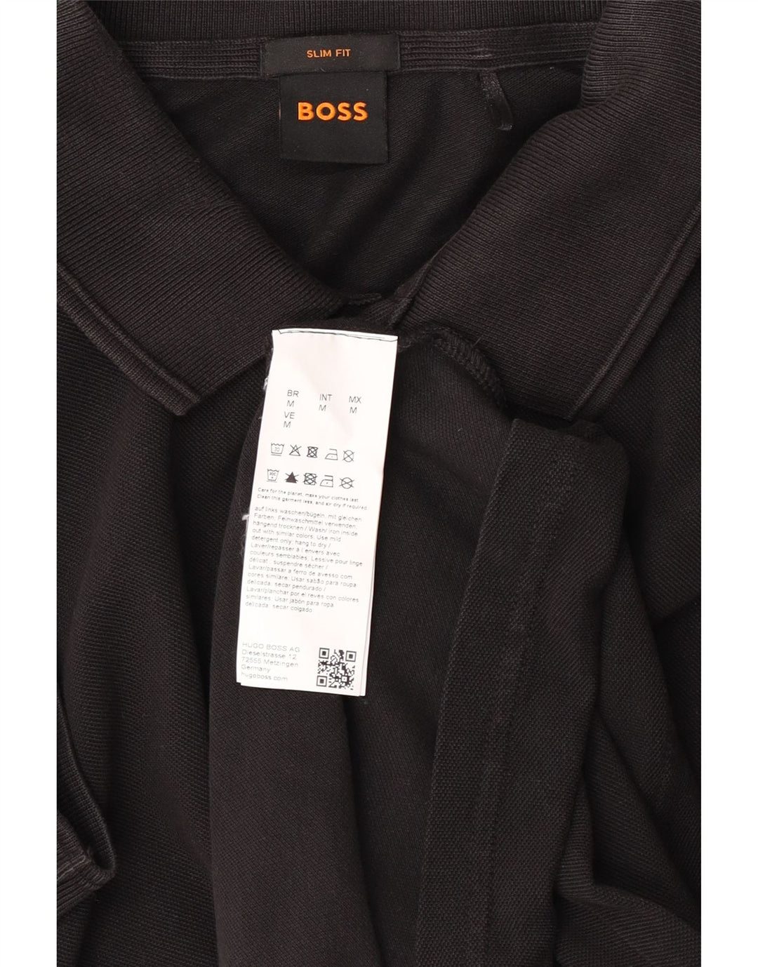 HUGO BOSS Herren Slim Fit Poloshirt Mittelschwarze Baumwolle