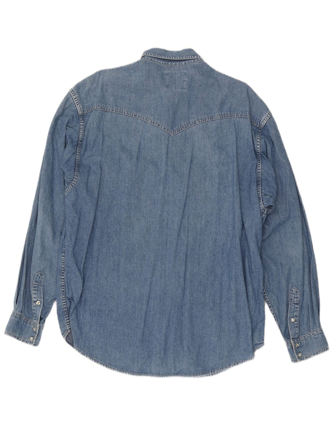 Wrangler Herren Western-Jeanshemd, Größe L, Blau