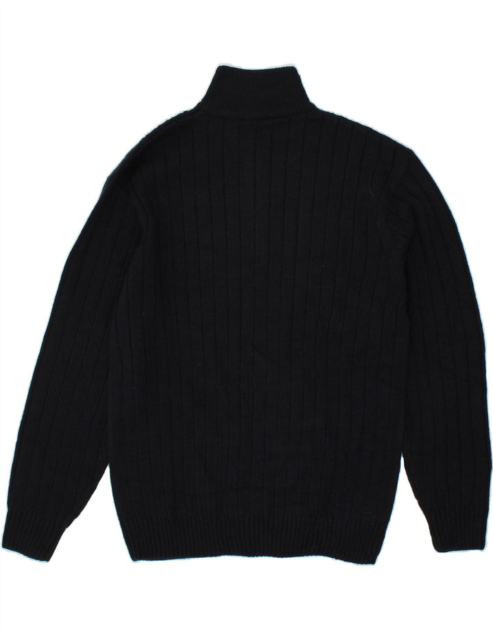 LOTTO Mens Zip Neck Jumper Sweater XL Navy Blue Vintage Lotto and Second-Hand Lotto from Messina Hembry 