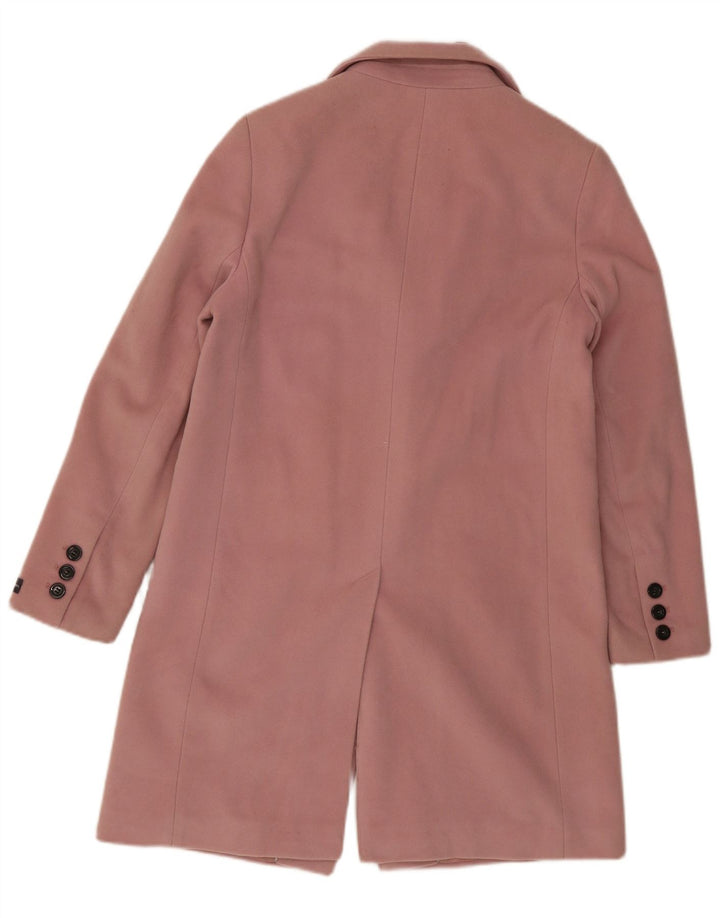 Zara Damen Mantel UK 12 Mittelrosa Wolle