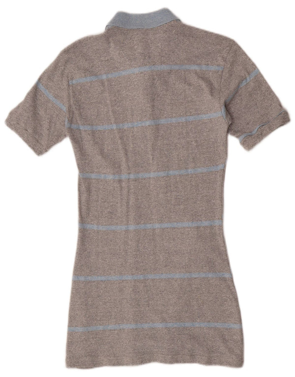 Champion Damen Polokleid UK 12 Mittelgrau gestreift aus Baumwolle