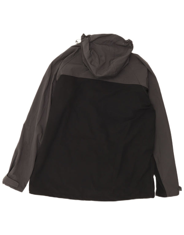 Mountain Warehouse Herren-Regenjacke mit Kapuze, UK 42, XL, Schwarz, Farbblock