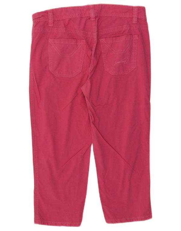 Jeckerson Damen gerade Caprihose W29 L19 rosa Baumwolle