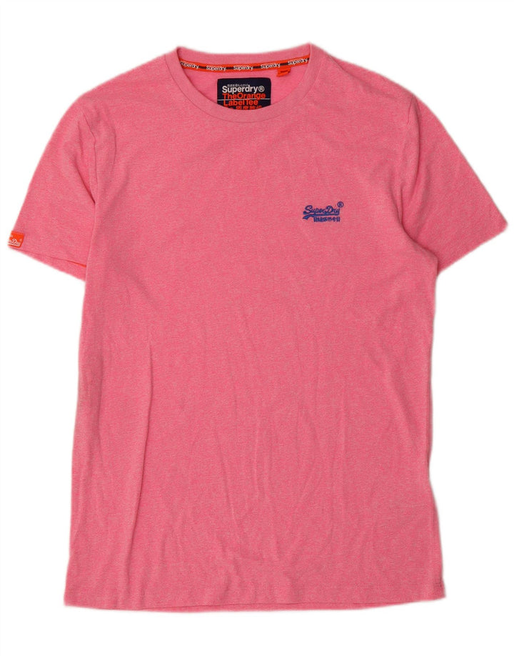 Superdry Herren T-Shirt Top Large Rosa Baumwolle