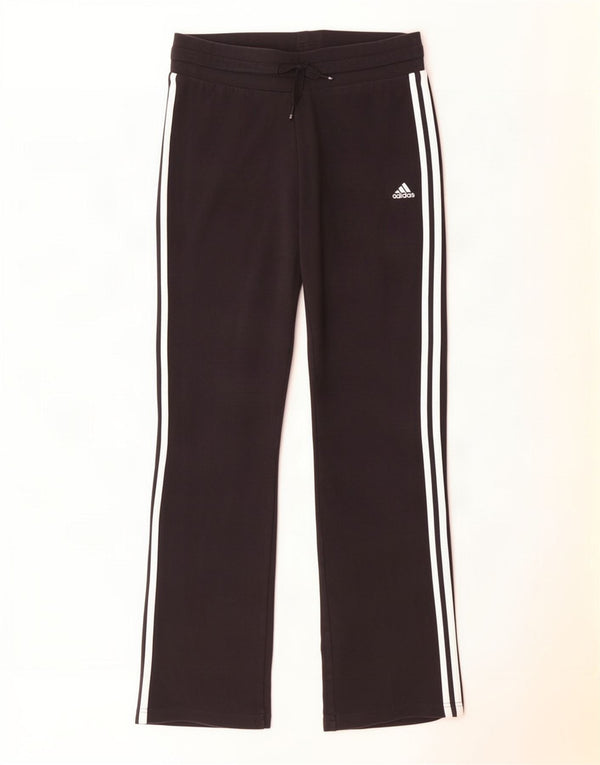 Adidas Damen Trainingshose UK 10 Small Schwarz Baumwolle