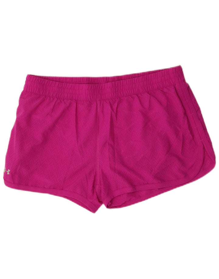 Under Armour Damen Heat Gear Sportshorts UK 16 Large Pink Polyester
