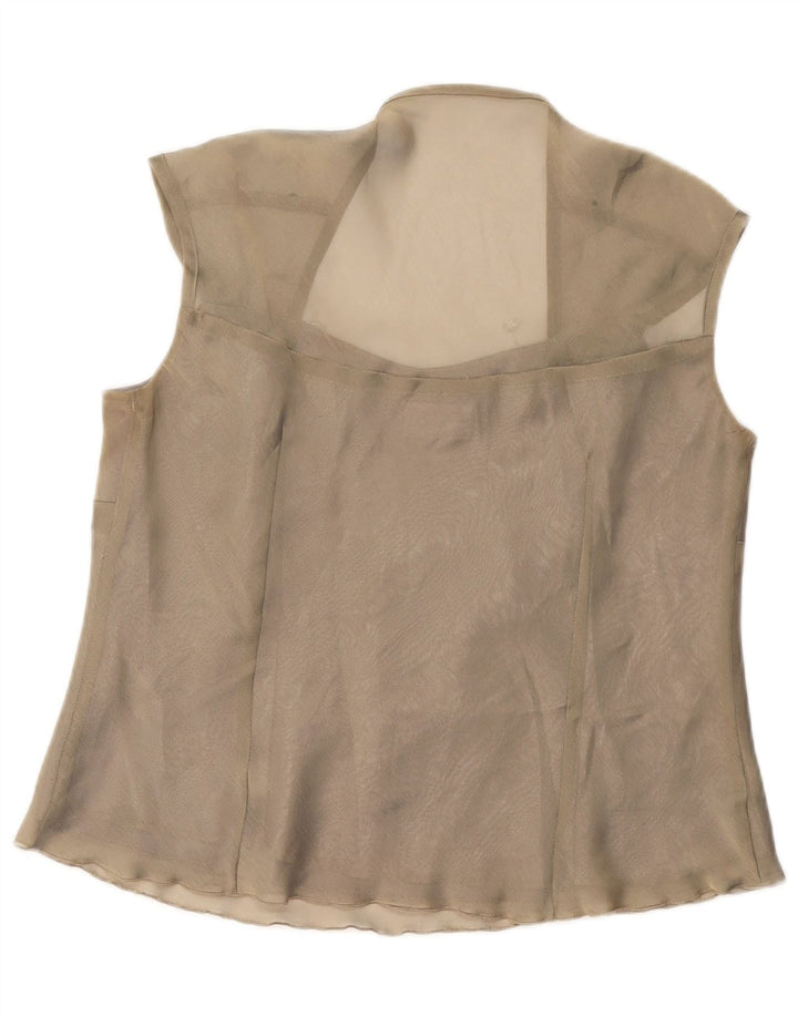 JOHN BENTLEY Ärmelloses Damen-Blusenoberteil UK 16 Large Grün Polyester