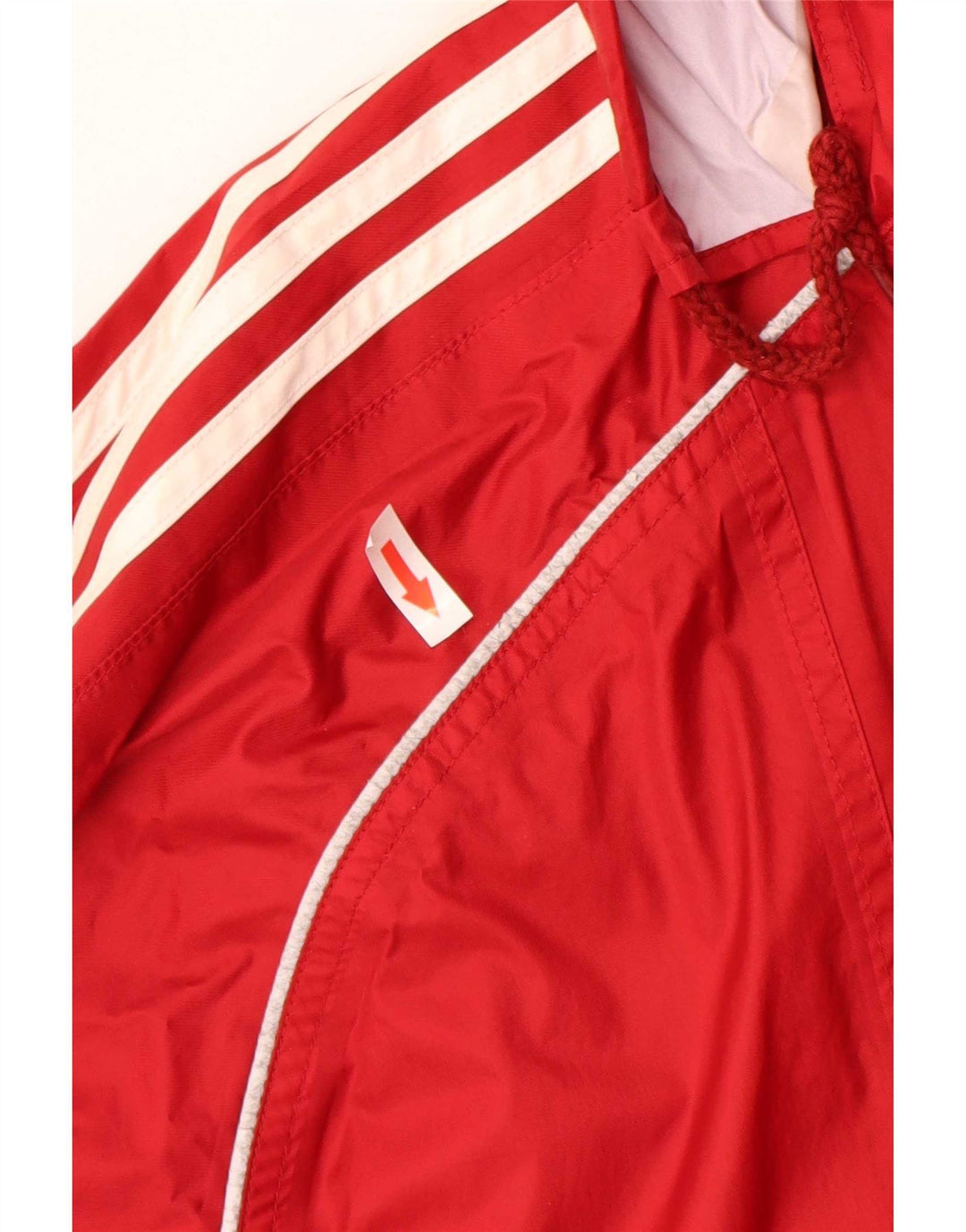 Adidas Herren-Regenjacke mit Kapuze, UK 44/46, großes rotes Polyamid