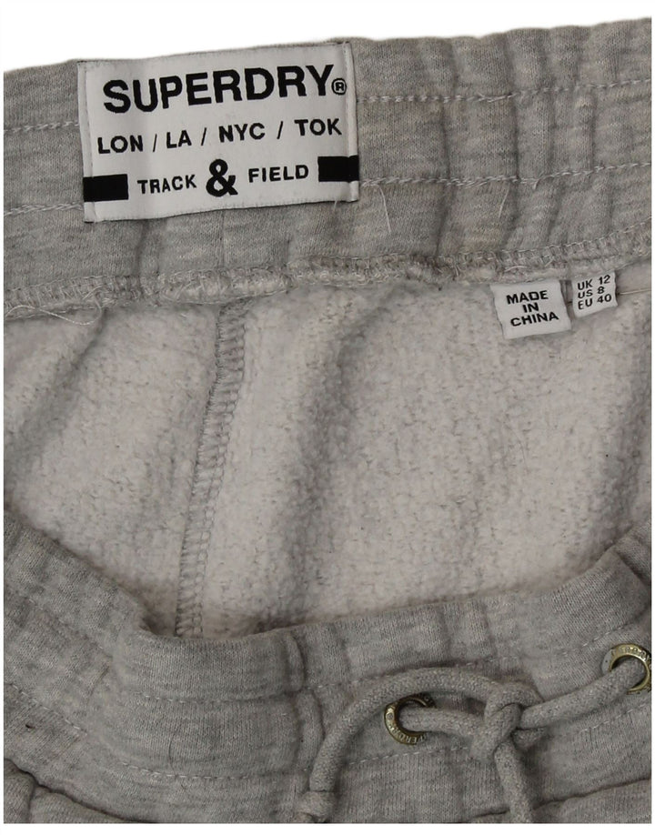Superdry Damen-Trainingshose, Jogginghose, UK 12, mittelgraue Baumwolle