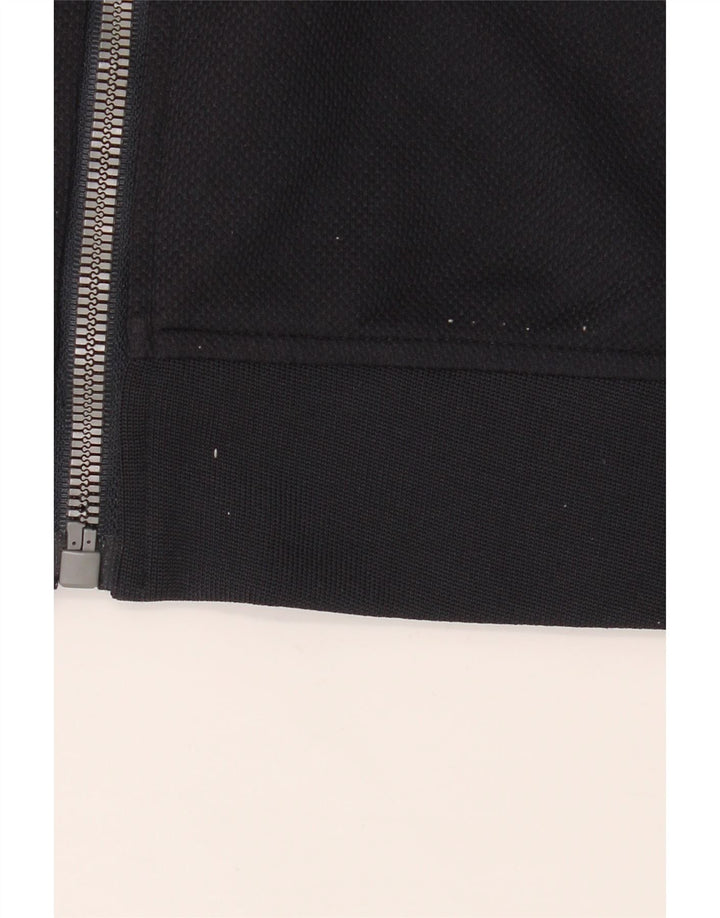 Zara Herren-Trainingsanzug-Top-Jacke aus mittelschwarzem Polyester
